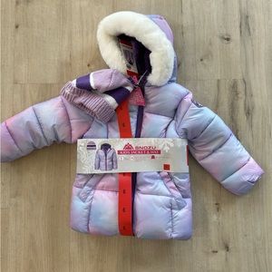 Snozu girls coat and hat